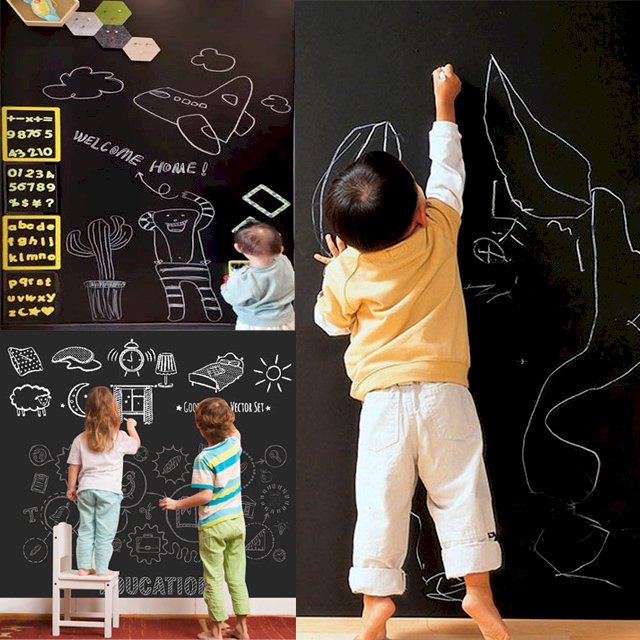 Black Board Chalkboard Sticker for Kids - বাচ্চাদের খেলতে খেলতে শেখার ব্লাক বোর্ড