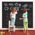 Black Board Chalkboard Sticker for Kids - বাচ্চাদের খেলতে খেলতে শেখার ব্লাক বোর্ড